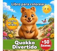 Quokka Divertido: Libro para Colorear de Animales: Más de 50 Escenas Fáciles para Niños de 4 a 8 Años | Dibujos Infantiles Antiestrés con Líneas ... Curiosos de la Naturaleza (Curious Friends)