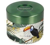 Quokka Food Container 360ml Whim Model with Tropical Pattern, Green