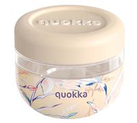 Quokka Food Container with Vintage Floral Pattern 500ml with Lid, Beige