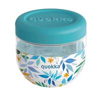 Quokka Food Container with Watercolor Leaf Pattern 500ml with Lid, Multicolor