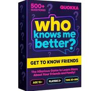 QUOKKA Fun Card Game for Adults - Original Version - Family Card Game for Adults - Who Knows Me Better Classic| Guess Questions | Easy to Learn - Get to Know Friends & Family