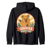 Quokka Happy Cute Australian Animal Zip Hoodie