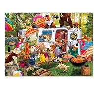QUOKKA Jigsaw Puzzles 1000 Pieces for Adults - Animals Camping - Funny Animals for Kids Ages 8-12