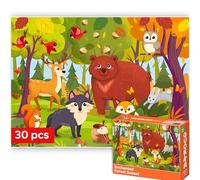 QUOKKA Jigsaw Puzzles For 3 4 Year Olds - Educational Toys Learning Forests Animals For 4 5 Year Olds - Childrens Jigsaws Gift for Boy and Girl Age 3-6