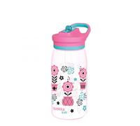 Quokka KIDS | GLOW | ECOZEN BOTTLE WITH SIPPER MELODIC FLOWERS 580 ML
