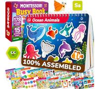 QUOKKA Montessori Toy Busy Book from 3 4 Years - 15 Educational Activities - Preschool Learning Activities for Children from 3-5 Years - Activity for Children on the Plane and Car Ride from 5 6