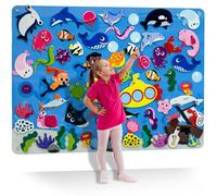 Quokka Ocean Felt Board for Toddlers - 70 PCS Double-Thick Felt Board Story Set with Large 41x30 Inch Durable Felt Wall Activity Board - Ideal for Storytelling Indoor Toddler Activities and Classroom