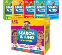 Quokka Premium Scavenger Hunt Cards - 250+ Indoor/Outdoor Activities for Kids Ages 4-8 - Camping & Backyard Games