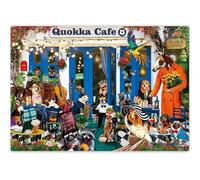 QUOKKA Puzzle For Adults - 500 Piece Cafe Themed Jigsaw Puzzle, Original Collage Artwork Hand Finished By Artist, Unique Cut Strong Grip Pieces, Matte Finish, FSC Recyclable