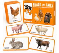 QUOKKA Puzzles Ages 2-4 - 16 Realistic Matching Farm Animals with 32 Pieces - for 3-5 Years Old Boys and Girls