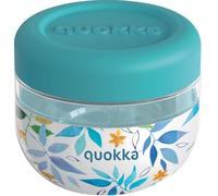Quokka RECIPIENTE COMIDA MS CON FUNDA DE SILICONA BUBBLE WATERCOLOR LEAVES 500 ML