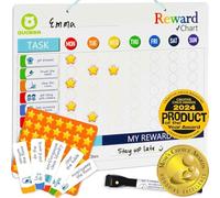 QUOKKA Reward Chart for Kids - Magnetic Behavior Chore Chart for Kids at Home - Dry and Erase Routine and Responsibility - Use 84 Magnets & 102 Stars - from Toddlers to Teens - Extended Version