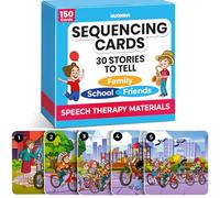 QUOKKA Sequencing Cards for Toddlers - Speech Therapy Materials for Kids - Create a Story Cards Sentence Building - Autism Aba Therapy Social Skills - Storytelling Picture Game