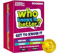 Quokka Set Age 5+ 4 in 1 Who Knows Better History & Geography & Science & ME Card Quiz Game - Fun & Educational Questions for Children & Families - Suitable for Boys & Girls Ages 5+