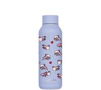 Quokka Solid Minecraft Lavender Axolotl Insulated Stainless Steel Water Bottle 510 ml - Double-Wall Vacuum, 12 h Hot and 18 h Cold, Wide Mouth, Leak-Proof Lid, Gift Idea