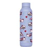 Quokka Solid Minecraft Lavender Axolotl Insulated Stainless Steel Water Bottle 630 ml - Double-Wall Vacuum, 12 h Hot and 18 h Cold, Wide Mouth, Leak-Proof Lid, Gift Idea