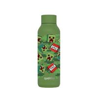 Quokka Solid Minecraft Olive Green Camouflage Insulated Stainless Steel Water Bottle 510 ml - Double-Wall Vacuum, 12 h Hot and 18 h Cold, Wide Mouth, Leak-Proof Lid, Gift Idea