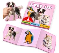 QUOKKA Step Up Magnetic Puzzles for 2 3 Year Olds - Animals Puzzle Set in One Book - Travel Games for Kids Age 4 5 - Travel Toys for Toddlers on Plane Car Ride - Games For 3 year olds
