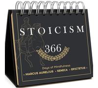 QUOKKA Stoicism Calendar For Adults - 365 Daily Quotes & Stoic Affirmations for Strength, Resilience, and Self-Reflection - Inspirational Practices for Personal Growth - Office Decor for Men and Women
