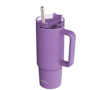Quokka Stream Amethyst Purple Tumbler 950ml - Multifunctional Lid with Straw - Double Wall Insulation - Stainless Steel Reusable
