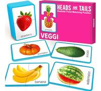 QUOKKA Toddler Jigsaw Puzzles Ages 1-3 - 16 Self-Correcting Fruit & Veggie Matching Pairs, 32 Pieces, Educational Memory Game