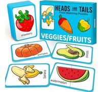QUOKKA Toddler Puzzles Ages 2-4 - 100% Self-Correcting 16 Matching Pairs of Fruits Veggies - Educational Toddler Puzzles Ages 1-3 with 32 Pieces - Memory Matching Games for 3-5 Years Old Boys & Girls