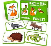 QUOKKA Toddler Puzzles Ages 2-4 - 100% Self-Correcting 16 Matching Pairs of Wood Animals - Educational Toddler Puzzles Ages 1-3 with 32 Pieces - Memory Matching Games for 3-5 Years Old Boys and Girls