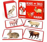 QUOKKA Toddler Puzzles Ages 2-4 - 100% Self-Correcting 16 Realistic Matching Farm Animals - Educational Toddler Puzzles Ages 1-3 with 32 Pieces - Memory Matching Games for 3-5 Years Old Boys and Girls