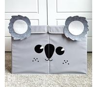 QUOKKA Toy Storage Box for Boys and Girls - 24.8x16.1x13In Koala Toy Chest Organizer for Kids - | Collapsible | Handles | Flip-Top Lids | - Fabric Foldable Bin for Playroom - Nursery Room Organization