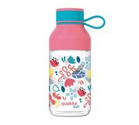 Quokka KIDS BOTELLA TRITAN ICE CON COLGADOR FLOWERS 430 ML