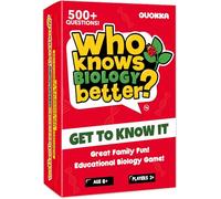 Quokka Trivia Card Games Age 12+ For Kids 8-12 - Board Games for Adults & Teens 12+ Who Knows Biology Better? - Kids & Family Card Quiz - Fun & Educational Questions