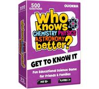 Quokka Trivia Card Games Age 8+ For Kids 8-12 - Board Games for Adults & Teens 12+ Who Knows Science & Chemistry & Physics & Astronomy Better? - Kids & Family Card Quiz - Fun & Educational Questions