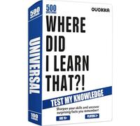 QUOKKA Trivia Card Games for Adults with 500 Questions - Party Board Games For Family Night - Trivia Questions with Answers - General Knowledge Quiz Cards For Teens and Families