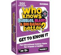 QUOKKA Trivia Card Games For Kids 8-12 - Board Games for Adults & Teens 12+ Who Knows Science & Chemistry & Physics & Astronomy Better? - Kids & Family Card Quiz - Fun & Educational Questions