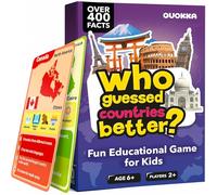 QUOKKA Who Guess It Better Countries - Educational Game With Visual Clues, Geography Learning Card Set, 50 Cards, Screen-Free Travel Game For Kids Ages 6+