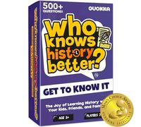 QUOKKA Who Knows Better? - History - Family Card Trivia Game | Fun Learning & Educational Questions for Families | Suitable for Boys & Girls