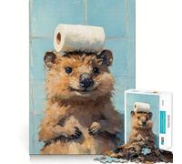 Quokka with Toilet Paper Jigsaw Puzzles for Adults1000 Pieces Smart Game Quiet Calm Pattern Assembly Amazing Present (38x26cm)