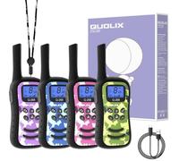 QUOLIX Rechargeable Walkie Talkies for Kids 3-12 Year Old, Long Range 3KM 2 Way Radio with LED Torch, VOX Hands Free, 99 Privacy Codes, Outdoor Camping Toys Gift for Boys Girls (Camouflage Design)