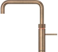 Quooker 3in1 Fusion Tap Square and PRO3-EQ B tank - Patinated Brass, Brass