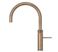 Quooker Fusion Instant Boiling Water Kitchen Tap - Patinated Brass Round Spout