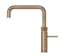 Quooker Fusion Tap Square Patinated Brass + Pro3 3L Boiling Water Tank