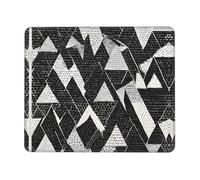 quopvn Black White Marble Print Washable Mousepad Cloth, Non-Slip Rubber Base Computer Mousepads for Laptop