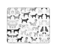 quopvn Cute Dachshund Dog Print Washable Mousepad Cloth, Non-Slip Rubber Base Computer Mousepads for Laptop