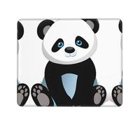 quopvn Cute Panda Print Washable Mousepad Cloth, Non-Slip Rubber Base Computer Mousepads for Laptop