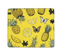 quopvn Fashion Pineapples Print Washable Mousepad Cloth, Non-Slip Rubber Base Computer Mousepads for Laptop