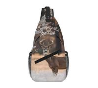 quopvn Free Whitetail Deer Print Cross Chest Bag Diagonally - High-Capacity For Short Trips, Work, And Daily Use, Black, One Size