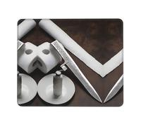 quopvn Japan Samurai Sword Print Washable Mousepad Cloth, Non-Slip Rubber Base Computer Mousepads for Laptop