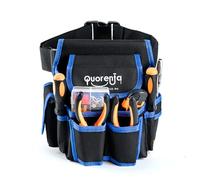 Quorenta Men's Tool Belts: Adjustable Oxford Work Pouch with 8 Durable Pockets, Ideal for Repair & Electrical Work, Fits Waist 31” to 52” (Blue, Extra Large)