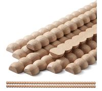 QUORGVES 24Pcs Decorative Half Beaded Wood Trim Molding 15.75 Inch - 16mm