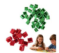 Quorlis 44 Pcs Game Spare Parts - Plastic Houses Replacement Set, Board Game Property House Tokens, Durable Supplementary Accessories for Classic Property Trading Board Games